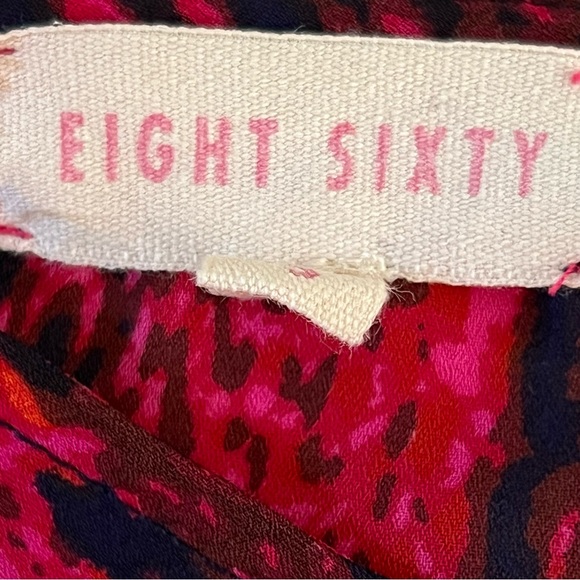 Eighty Six Brand Snake Print Faux Wrap V-Neck Blouse w/ Wide Sleeves Oversized S - Picture 12 of 14